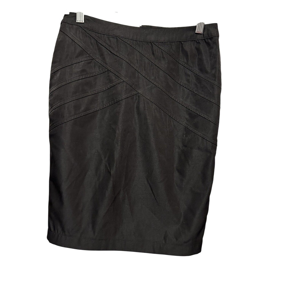 Tulle Womens S Black Pencil Skirt Back Zip Stretch Casual Workwear Office Mini